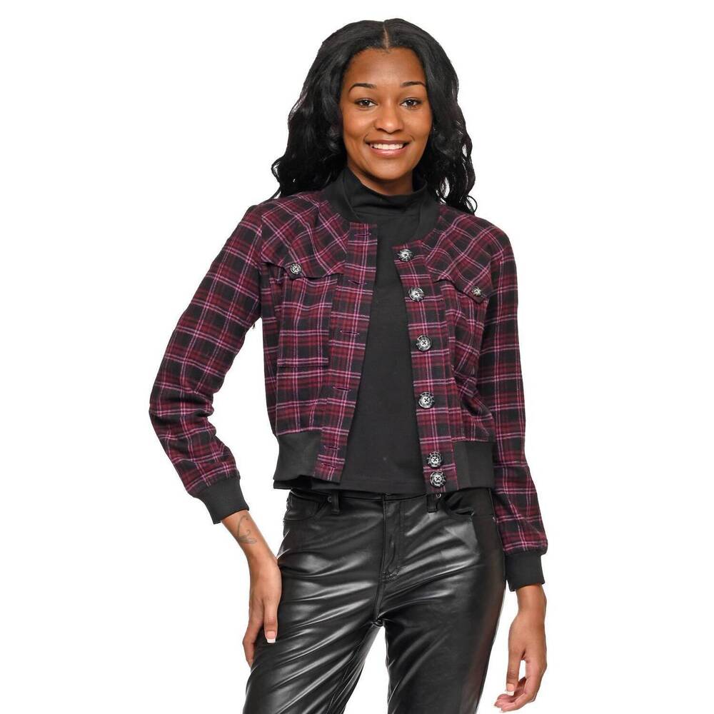 NEW TULIP CLOTHING bobbi bomber jacket in oslo flannel